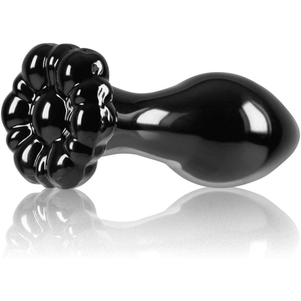 Crystal Flower Glass Black