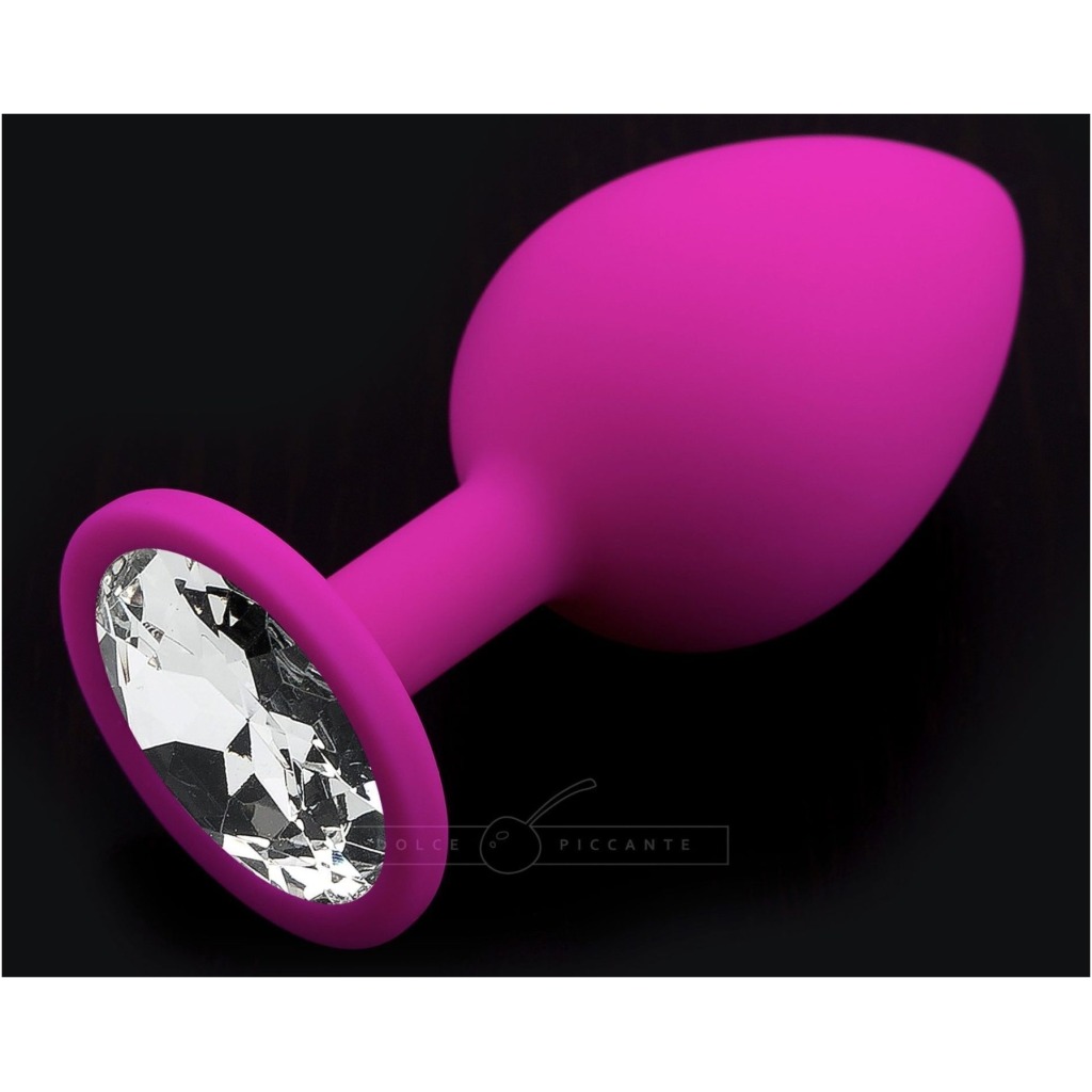 Plug Anale Large in Silicone con Cristallo